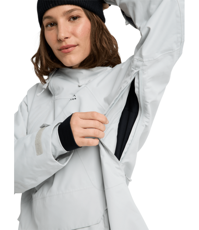 BURTON WOMENS RESERVE 2L RELAXED ANORAK GRAY CLOUD 2026