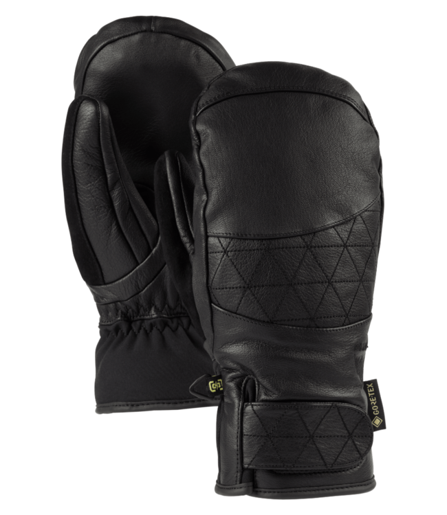 BURTON WOMENS GORE-TEX GONDY LEATHER MITTS TRUE BLACK 2026