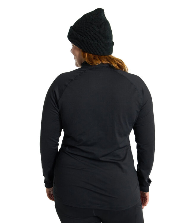 BURTON WOMENS HEAVYWEIGHT X QUARTER ZIP TRUE BLACK 2026