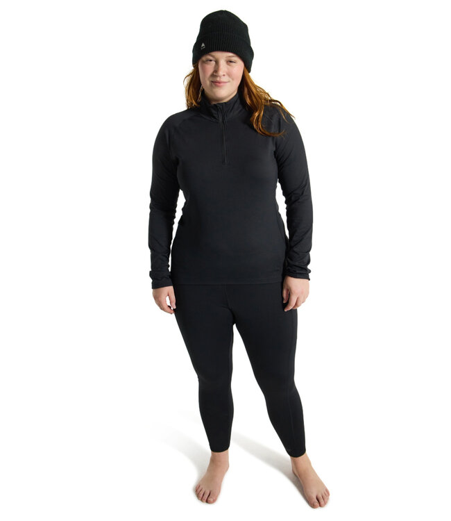 BURTON WOMENS HEAVYWEIGHT X QUARTER ZIP TRUE BLACK 2026