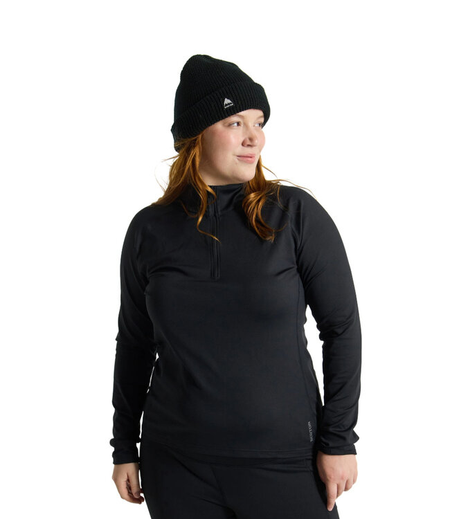 BURTON WOMENS HEAVYWEIGHT X QUARTER ZIP TRUE BLACK 2026