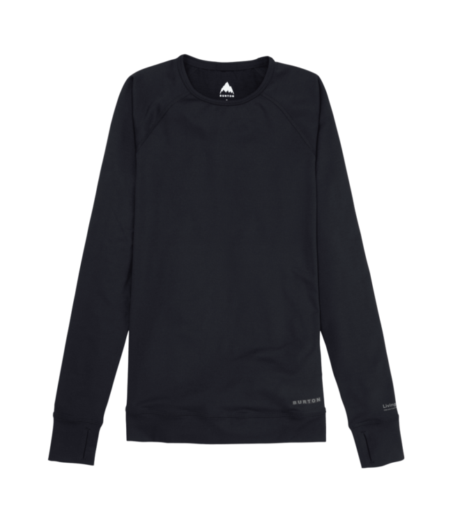 BURTON WOMENS LIGHTWEIGHT X BASE LAYER CREWNECK TRUE BLACK 2026