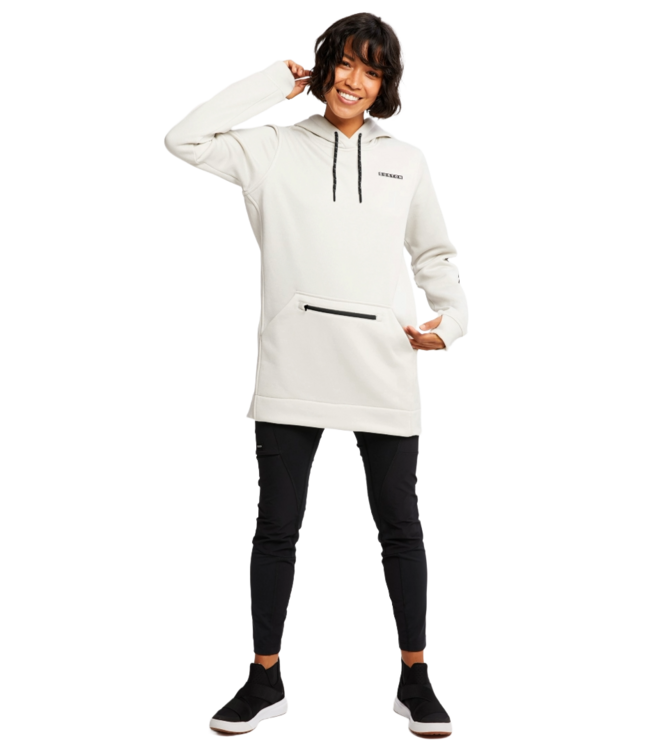 BURTON WOMENS OAK LONG P/O HOODIE STOUT WHITE HEATHER 2026