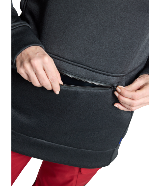 BURTON WOMENS OAK LONG P/O HOODIE TRUE BLACK HEATHER 2026