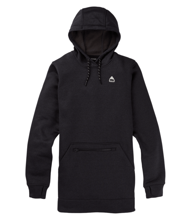 BURTON WOMENS OAK LONG P/O HOODIE TRUE BLACK HEATHER 2026