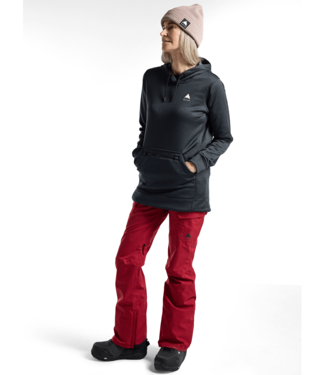 BURTON WOMENS OAK LONG P/O HOODIE TRUE BLACK HEATHER 2026