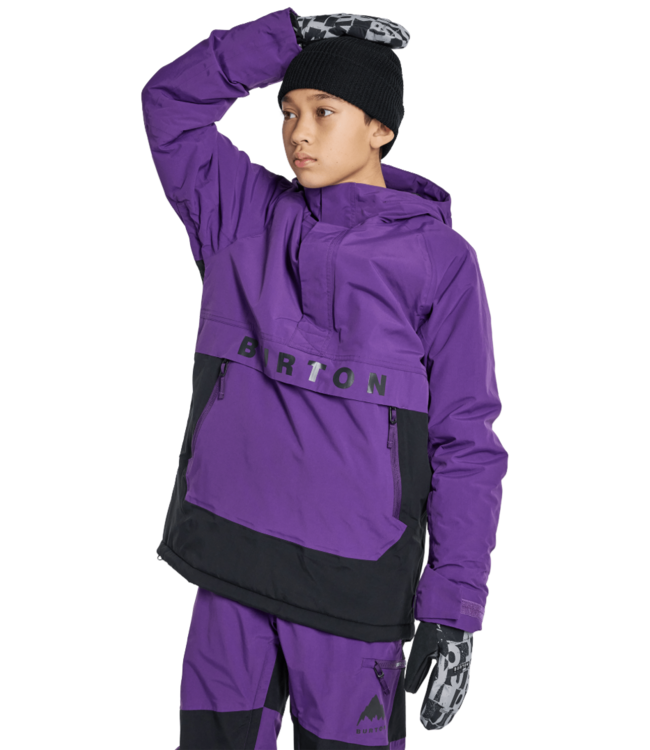 BURTON KIDS FROSTNER 2L ANORAK JACKET IMPERIAL PURPLE/TRUE BLACK 2026