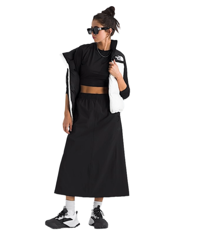 THE NORTH FACE WOMENS 1996 RETRO NUPTSE VEST WHITE DUNE/BLACK-RECYCLED 2026