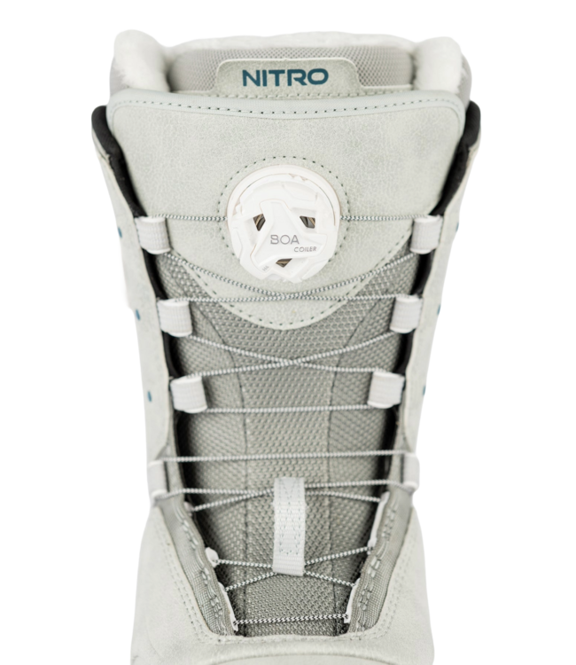 NITRO WOMENS CROWN BOA SNOWBOARD BOOTS LIGHT GREY 2026