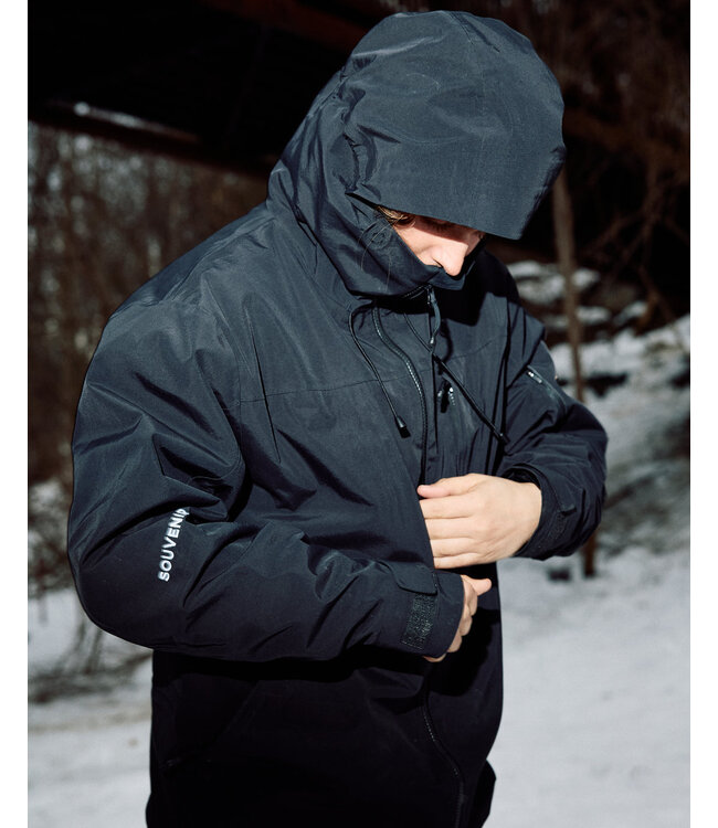 SOUVENIR 3 PLY RIPSTOP SHELL JACKET BLACK 2026
