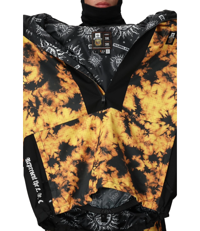 686 x SUBLIME ANORAK JACKET ORANGE TIE DIE 2026