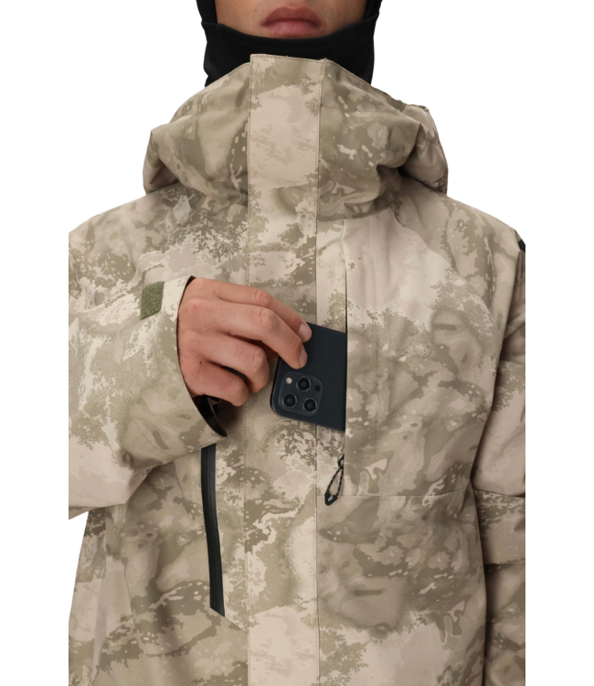 686 MENS GORE-TEX CORE SHELL SNOW JACKET LIMESTONE HEMISPHERE PRINT 2026