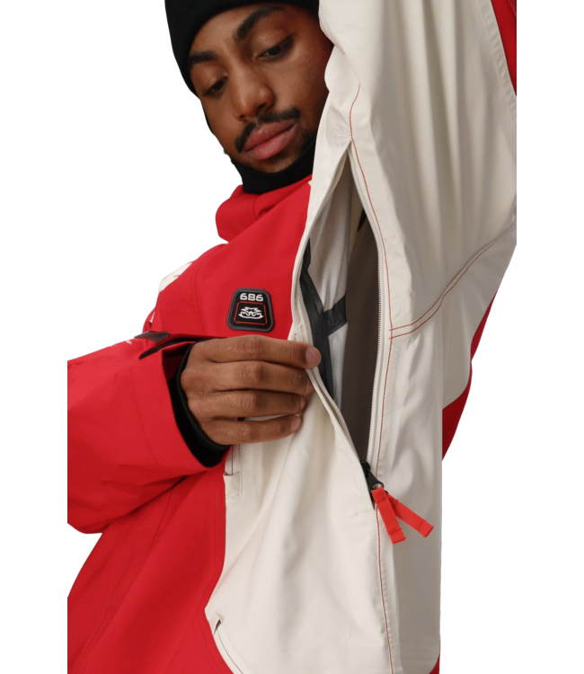 686 2002 X3 SHELL JACKET TRUE RED CLEARBLOCK 2026