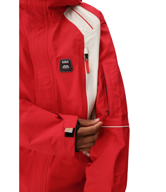 686 2002 X3 SHELL JACKET TRUE RED CLEARBLOCK 2026