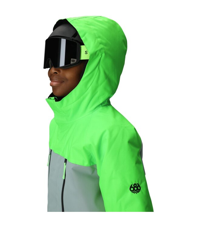 686 BOYS GEO INSULATED JACKET BOREALIS GREEN CLEARBLOCK 2026
