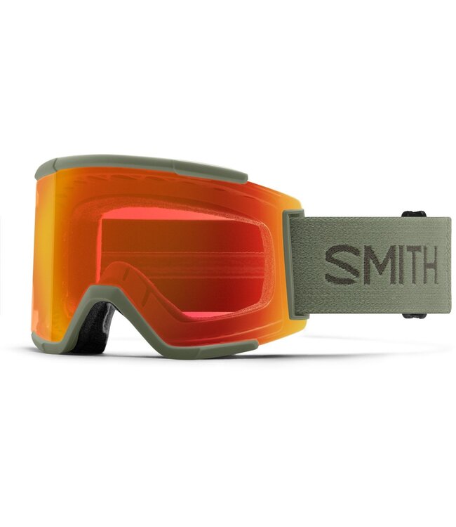 SMITH SQUAD XL GOGGLE FATIGUE GREEN W/ CHROMAPOP EVERYDAY RED MIRROR + CHROMAPOP STORM YELLOW FLASH 2026