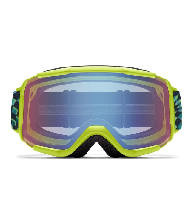 SMITH KIDS DAREDEVIL GOGGLE ELECTRIC LIME LEFT TURN W/ BLUE SENSOR MIRROR 2026
