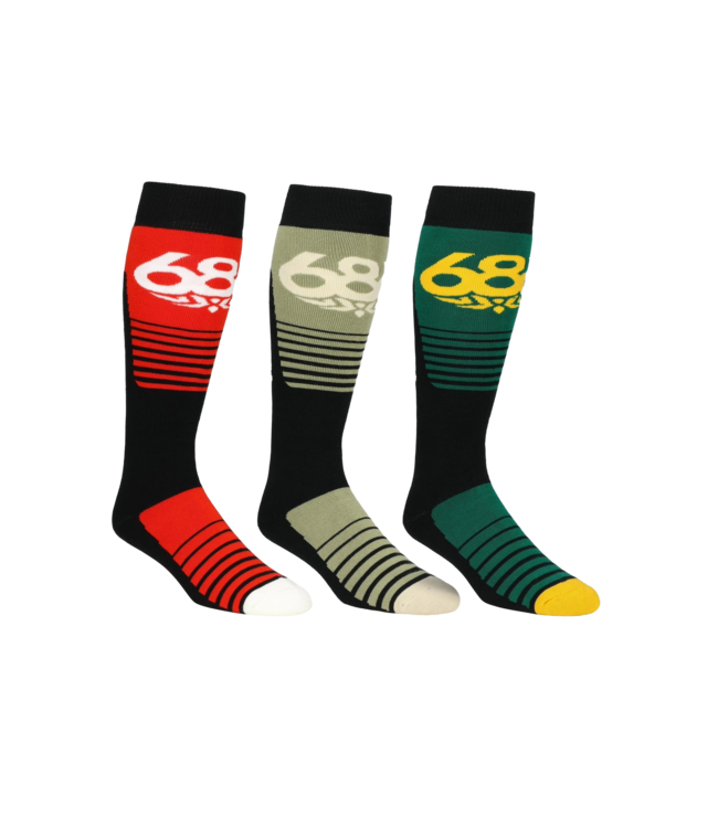 686 MOTO SOCKS - 3 PACK ASSORTED 2026