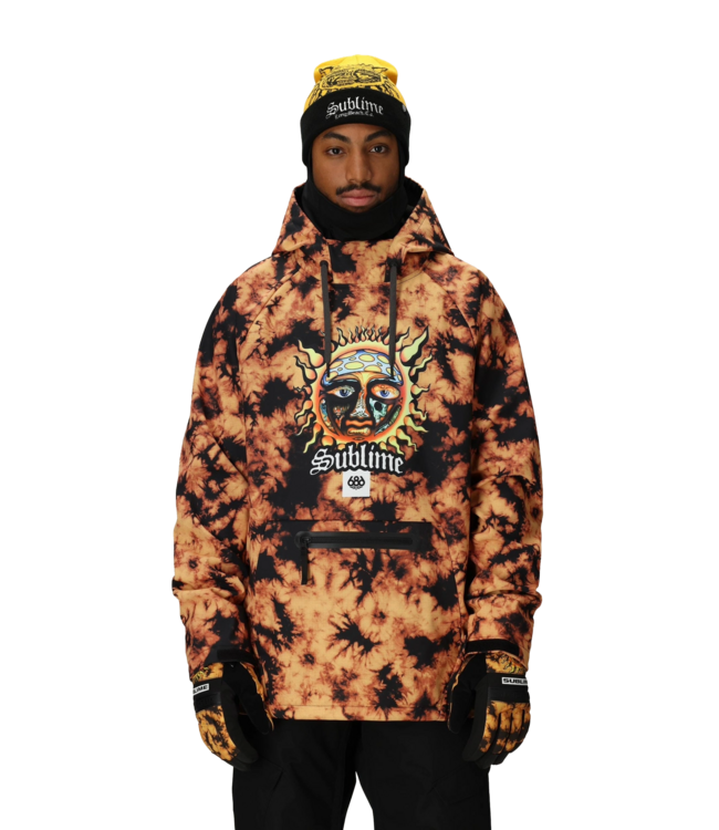 686 WATERPROOF HOODY SUBLIME ORANGE TIE DYE 2026