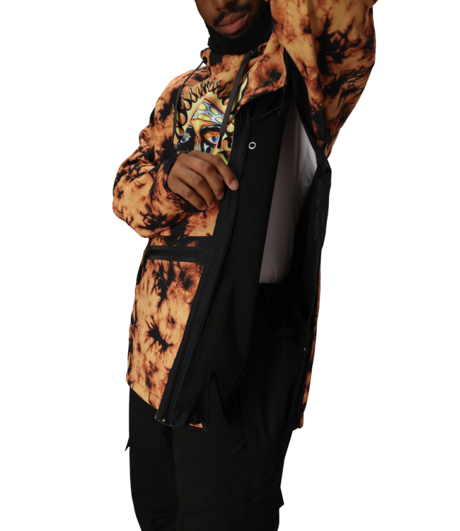 686 WATERPROOF HOODY SUBLIME ORANGE TIE DYE 2026