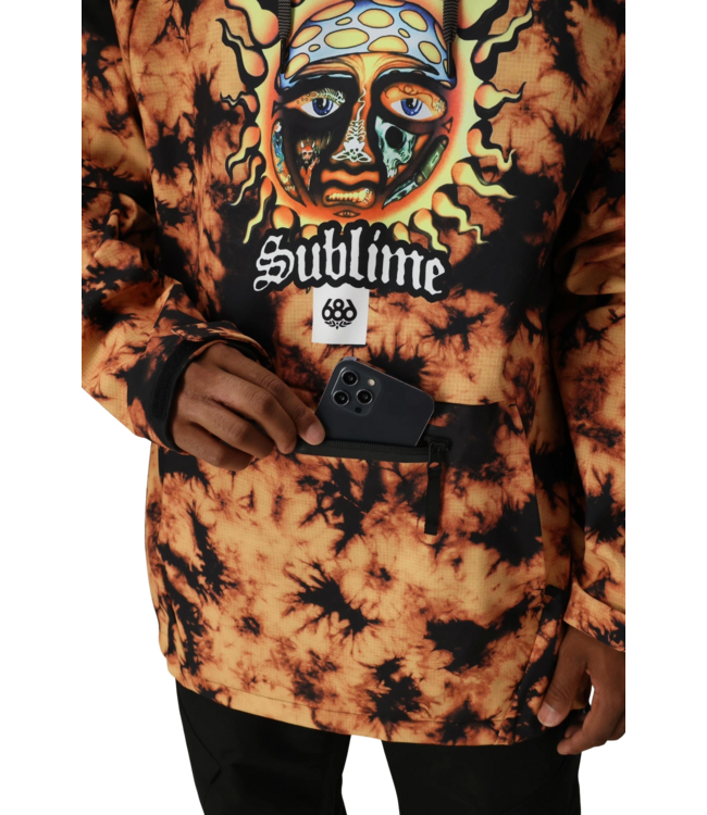 686 WATERPROOF HOODY SUBLIME ORANGE TIE DYE 2026