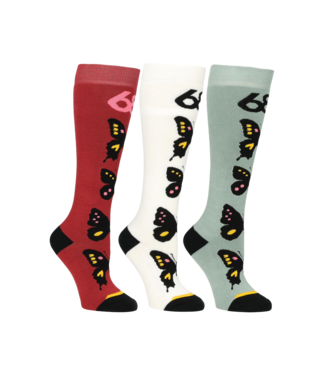 686 686 WOMENS BUTTERFLY SOCK (3-PACK) MULTI 2026