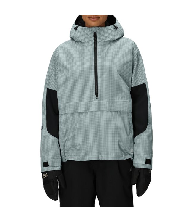 686 WOMENS OUTLINE SHELL ANORAK DUSTY MARINE GRID 2026