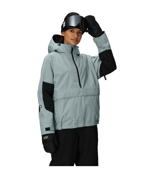 686 WOMENS OUTLINE SHELL ANORAK DUSTY MARINE GRID 2026