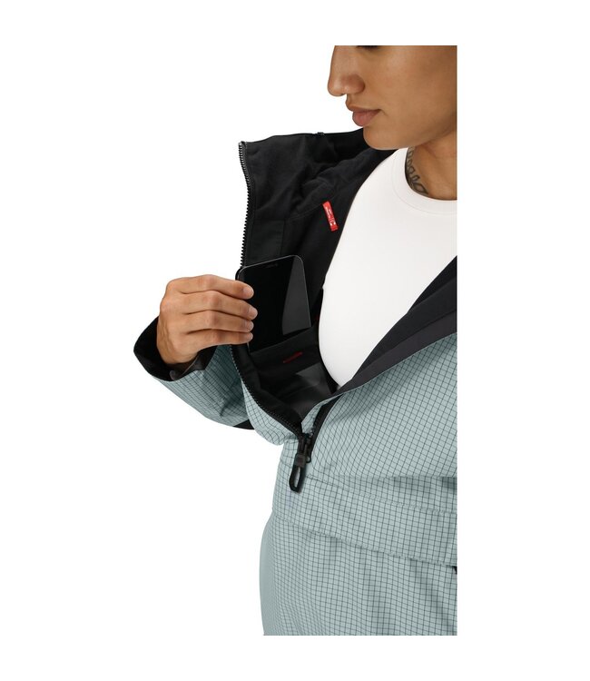 686 WOMENS OUTLINE SHELL ANORAK DUSTY MARINE GRID 2026