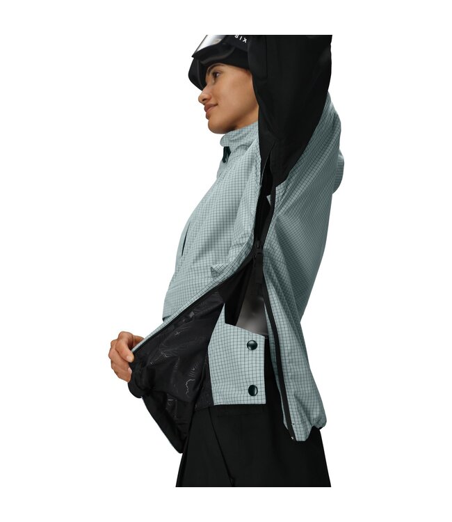 686 WOMENS OUTLINE SHELL ANORAK DUSTY MARINE GRID 2026