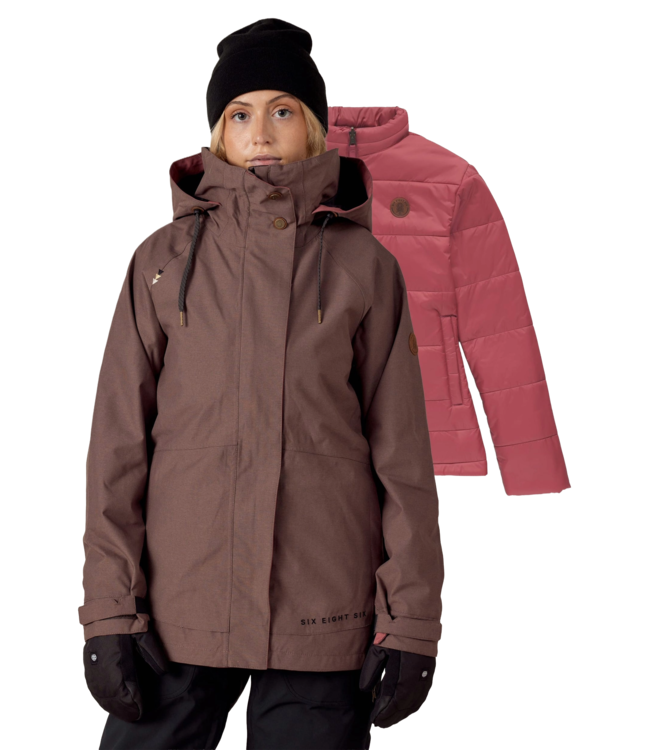 686 WOMENS SMARTY SPELLBOUND JACKET PEPPERCORN DOBBY 2026