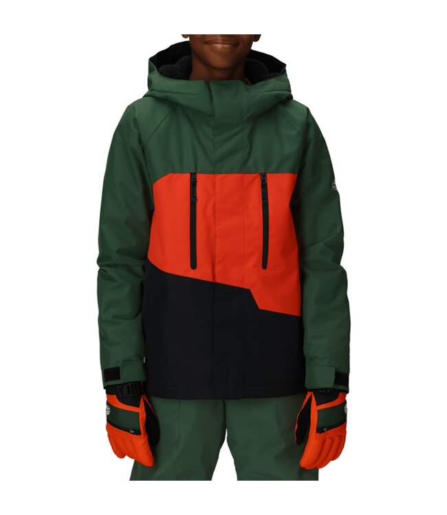 686 BOYS GEO INSULATED JACKET MOSS GREEN COLORBLOCK 2026
