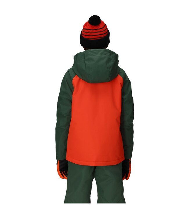 686 BOYS GEO INSULATED JACKET MOSS GREEN COLORBLOCK 2026