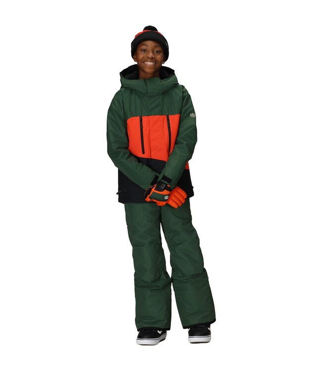 686 BOYS GEO INSULATED JACKET MOSS GREEN COLORBLOCK 2026