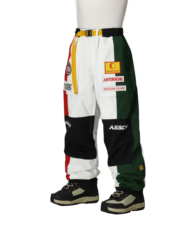 2026 686 MENS ASSC F1 SHELL SNOW PANTS WHITE COLORBLOCK