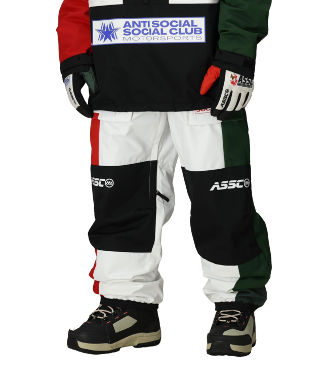 2026 686 MENS ASSC F1 SHELL SNOW PANTS WHITE COLORBLOCK