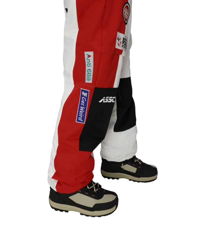 2026 686 MENS ASSC F1 SHELL SNOW PANTS WHITE COLORBLOCK
