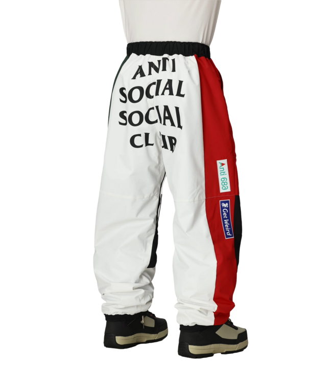 2026 686 MENS ASSC F1 SHELL SNOW PANTS WHITE COLORBLOCK