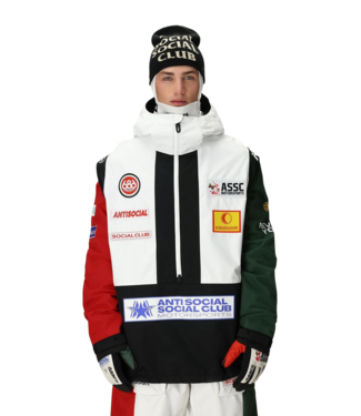 686 686 MENS ASSC F1 SHELL ANORAK JACKET WHITE COLORBLOCK 2026