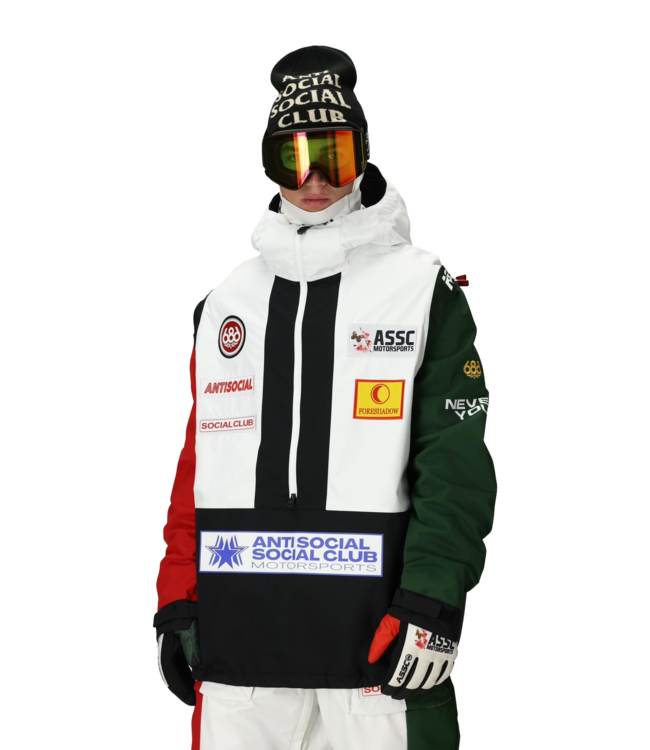 686 MENS ASSC F1 SHELL ANORAK JACKET WHITE COLORBLOCK 2026