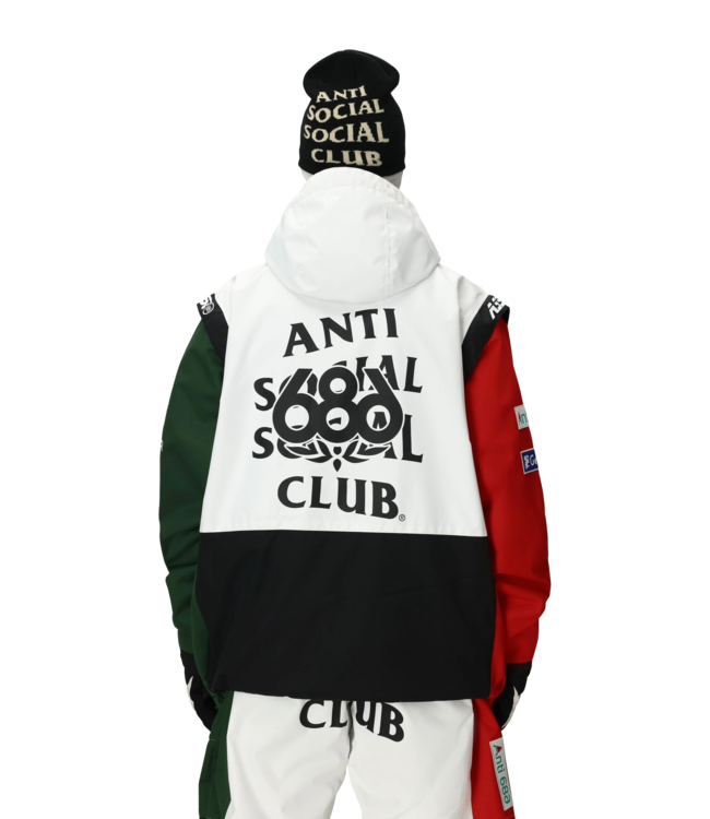 686 MENS ASSC F1 SHELL ANORAK JACKET WHITE COLORBLOCK 2026