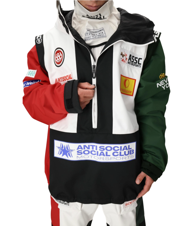686 MENS ASSC F1 SHELL ANORAK JACKET WHITE COLORBLOCK 2026