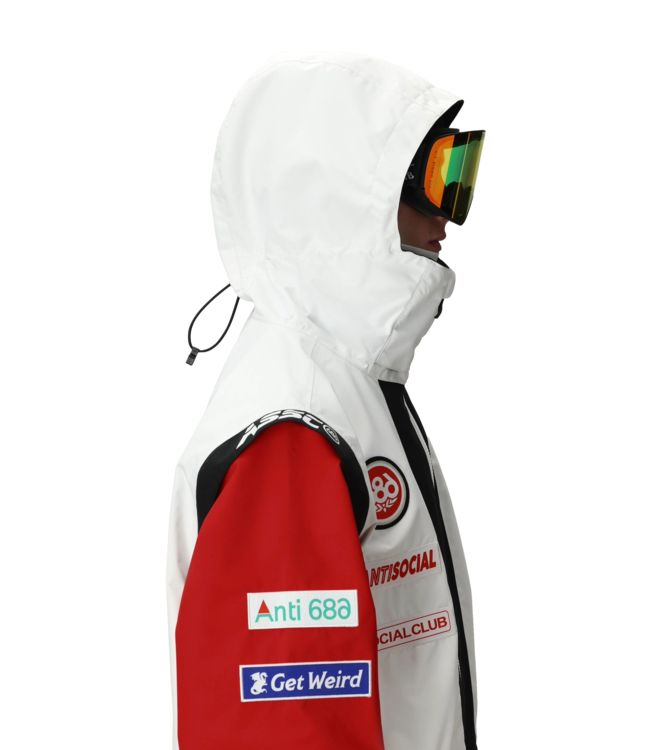 686 MENS ASSC F1 SHELL ANORAK JACKET WHITE COLORBLOCK 2026