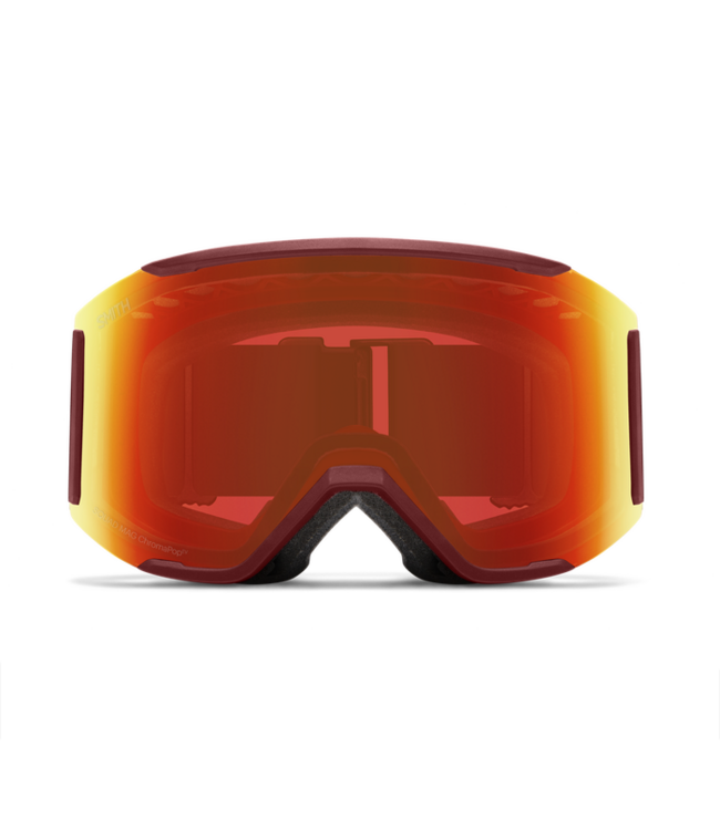 SMITH SQUAD MAG LOWBRIDGE FIT GOGGLE IRONWOOD w/ CHROMAPOP EVERYDAY RED MIRROR + CHROMAPOP STORM YELLOW FLASH 2026