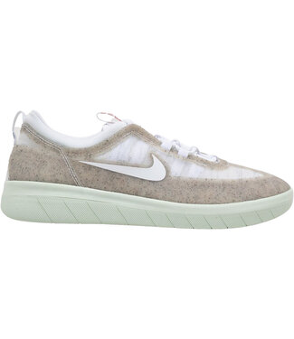 NIKE SB MENS NYJAH FREE 2.0 PREMIUM SHOE WHITE/BARLEY GREEN