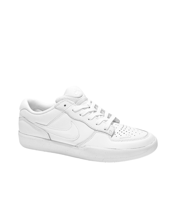NIKE SB MENS FORCE 58 PREMIUM LEATHER SHOES WHITE/WHITE