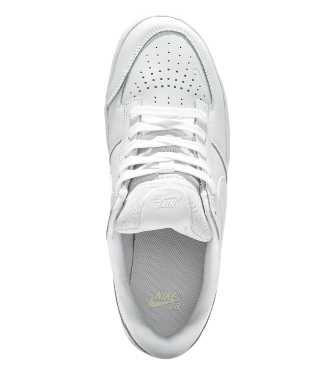 NIKE SB MENS FORCE 58 PREMIUM LEATHER SHOES WHITE/WHITE