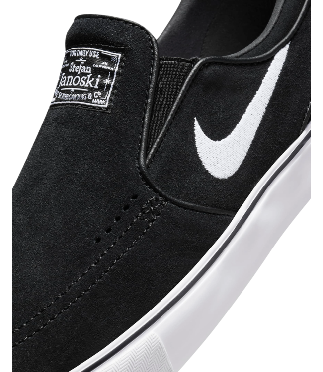NIKE SB MENS ZOOM JANOSKI+ SLIP SHOES BLACK/WHITE
