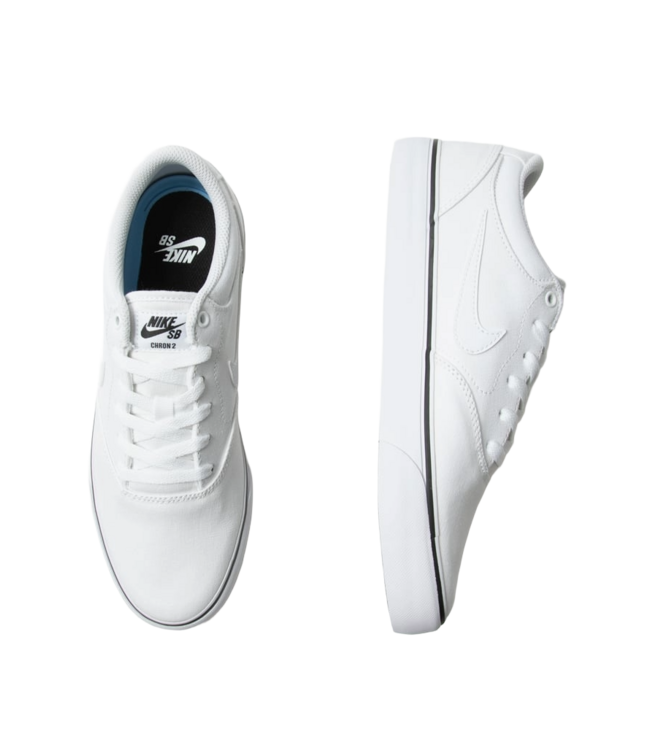 NIKE SB CHRON 2 CANVAS SHOE WHITE/WHITE