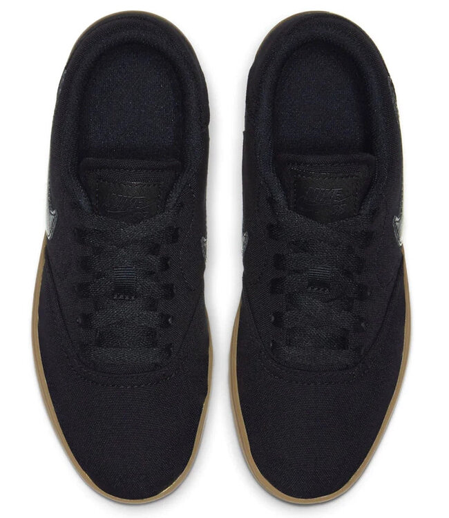 NIKE SB KIDS CHECK CANVAS SHOE BLACK/BLACK-GUM LIGHT BROWN